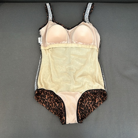 Gabar Vintage Cheetah Print One Piece Swimsuit Size 10 - Picture 5 of 7